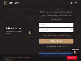 'kelas.com' screenshot