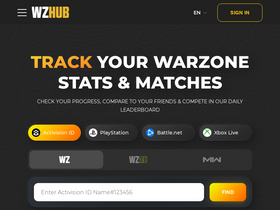 'wzhub.gg' screenshot