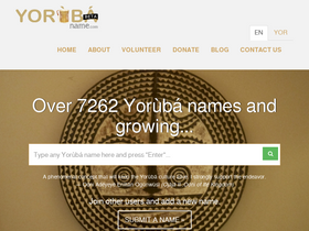 'yorubaname.com' screenshot