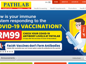 'pathlab.com.my' screenshot