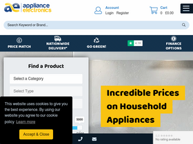 'applianceelectronics.co.uk' screenshot