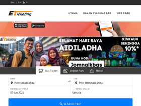 'eticketing.my' screenshot