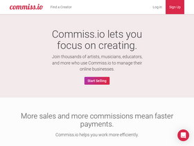 'commiss.io' screenshot