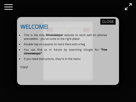 'freeminesweeper.org' screenshot