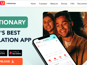 'u-dictionary.com' screenshot