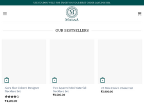 'miranajewels.com' screenshot