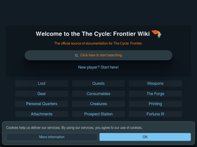 'thecyclefrontier.wiki' screenshot