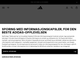 'adidas.no' screenshot