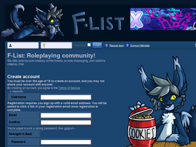 'f-list.net' screenshot