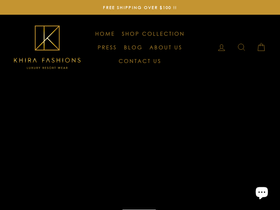 khirafashions.com homepage screenshot