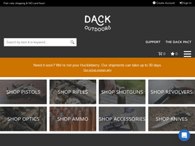 'dackoutdoors.com' screenshot