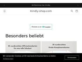 Kindly Shop homepage screenshot