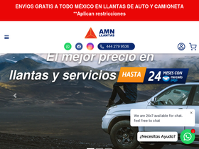 amnllantas.com homepage screenshot