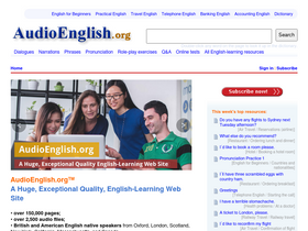 'audioenglish.org' screenshot