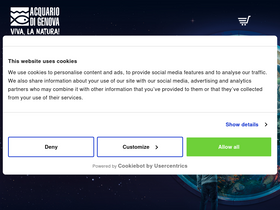 'acquariodigenova.it' screenshot