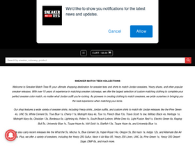'sneakermatchtees.com' screenshot
