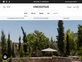 Vincentiusbespoke homepage screenshot
