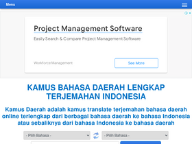 'kamusdaerah.com' screenshot