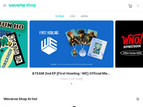 'weverseshop.io' screenshot