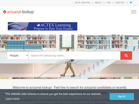 'actuarial-lookup.com' screenshot