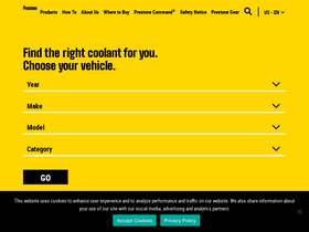 'prestone.com' screenshot