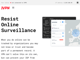 'ivpn.net' screenshot