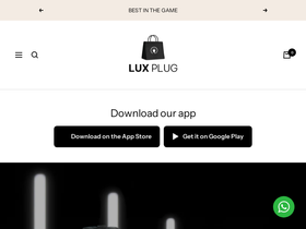 Lux Plug website screenshot