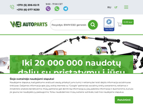 'webautoparts.lt' screenshot