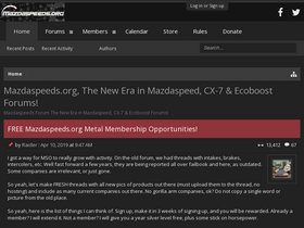 'mazdaspeeds.org' screenshot