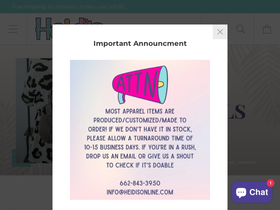 heidisonline.com homepage screenshot