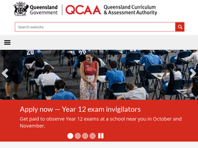 'qcaa.qld.edu.au' screenshot