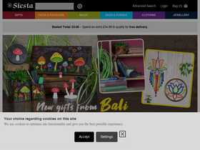 Siesta - Home website screenshot