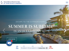 'garzablancaresort.com' screenshot