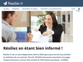 'resilier.fr' screenshot