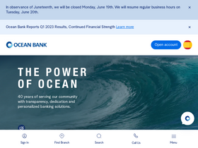 'oceanbank.com' screenshot