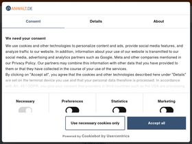 'anwalt.de' screenshot