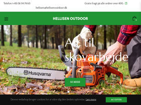hellisenoutdoor.dk homepage screenshot