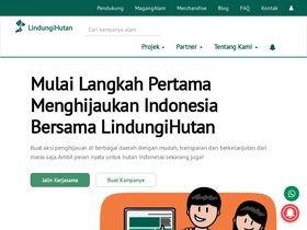 'lindungihutan.com' screenshot