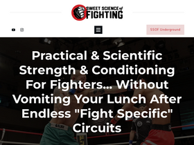 'sweetscienceoffighting.com' screenshot