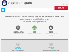 'stopforumspam.com' screenshot