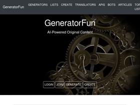 'generatorfun.com' screenshot