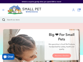 Small Pet Warehouse website screenshot
