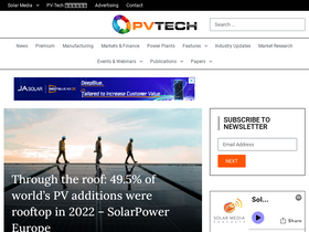 'pv-tech.org' screenshot