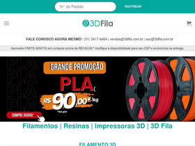 '3dfila.com.br' screenshot