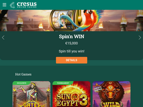 'cresuscasino.com' screenshot