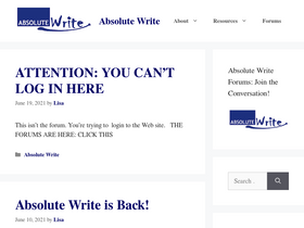 'absolutewrite.com' screenshot