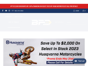 BFD Moto website screenshot