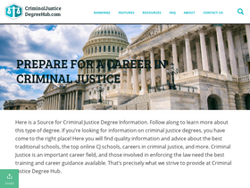 'criminaljusticedegreehub.com' screenshot