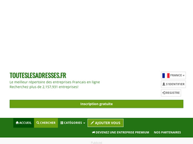 'touteslesadresses.fr' screenshot