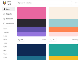 'colorhunt.co' screenshot